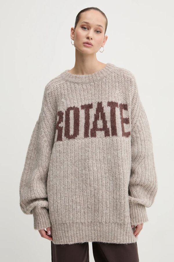 Rotate Vuneni pulover Rotate za žene, boja: bež, topli, 114443164