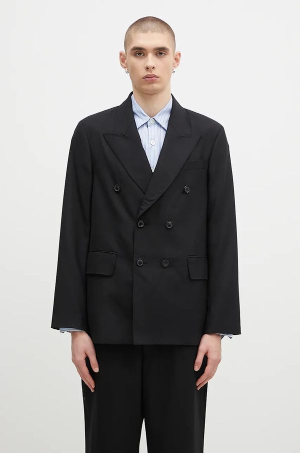 Our Legacy Vuneni sako Our Legacy Unconstructed Db Blazer boja: crna, M4200DBBP