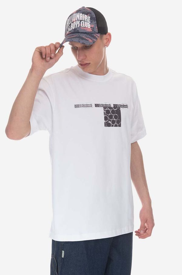 Wood Wood Pamučna majica Wood Wood Haider Texture T-shirt ANTHRACITE boja: bijela, s tiskom, 12245706.2106-WHITE