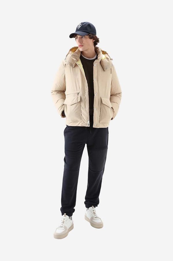 Woolrich Pernata jakna Woolrich Eco Aleutian  Jacket za muškarce, boja: bež, za zimu, CFWOOU0715MRUT3327-4377