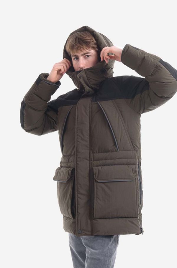 Woolrich Pernata jakna Woolrich Male Mixed Media Teton Parka za muškarce, boja: zelena, za zimu, CFWOOU0524MRUT1723-614