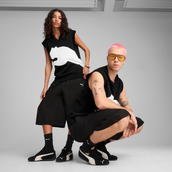 PUMA FUTURE.Puma.ARCHIVE Relaxed Cargo 16" Jorts Unisex, Black, Size M, Women