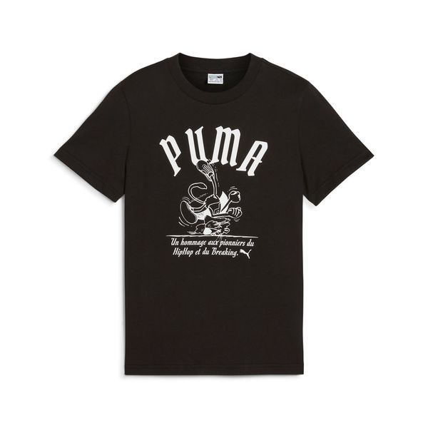 PUMA Men's GRAPHICS Super Puma Tee Youth, Black, Size 15-16Y, Age