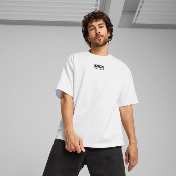 PUMA Men's HYROX x Puma Graphic T-Shirt, White, Size L, Clothing