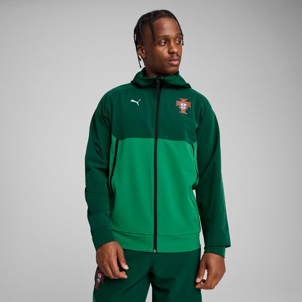 PUMA Men's Portugal PumaTECH Woven Track Jacket, Green, Size L, Clothing