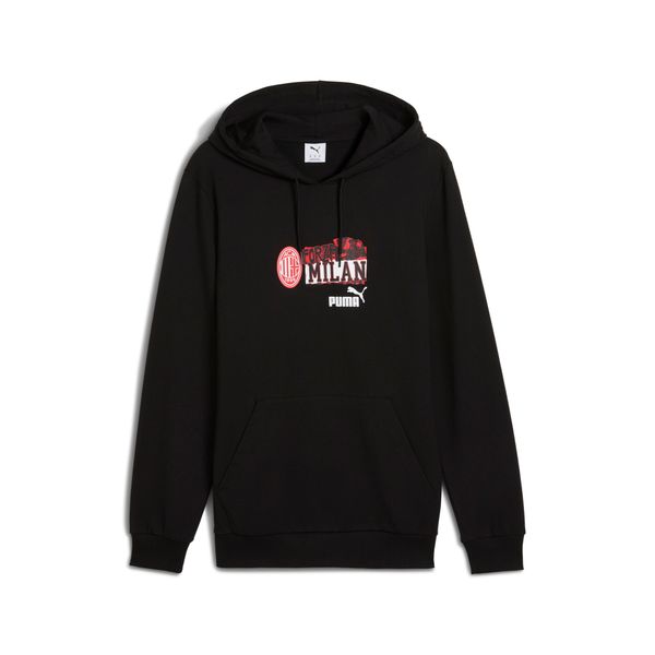 PUMA Men's Puma AC Milan ftbl NRGY Hoodie, Black, Size XL, Sport