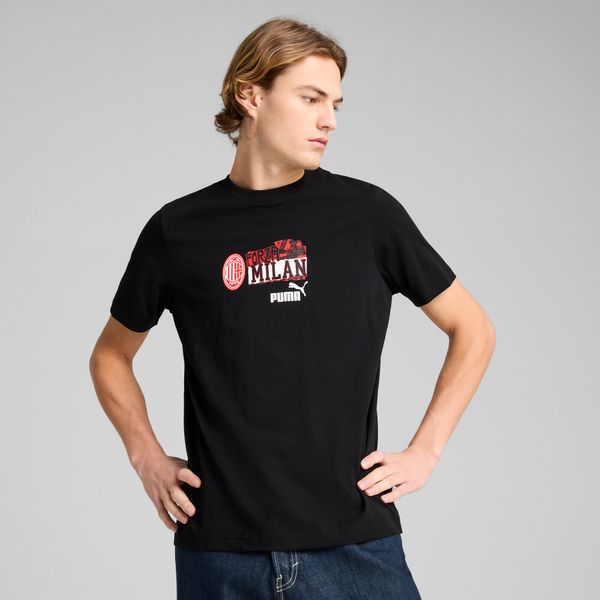PUMA Men's Puma AC Milan ftbl NRGY T-Shirt, Black, Size S, Clothing