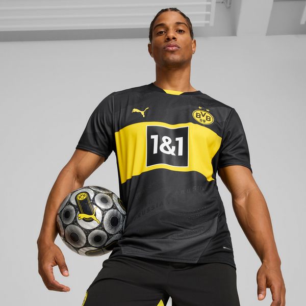 PUMA Men's Puma Borussia Dortmund 24/25 Away Jersey, Black, Size S, Clothing