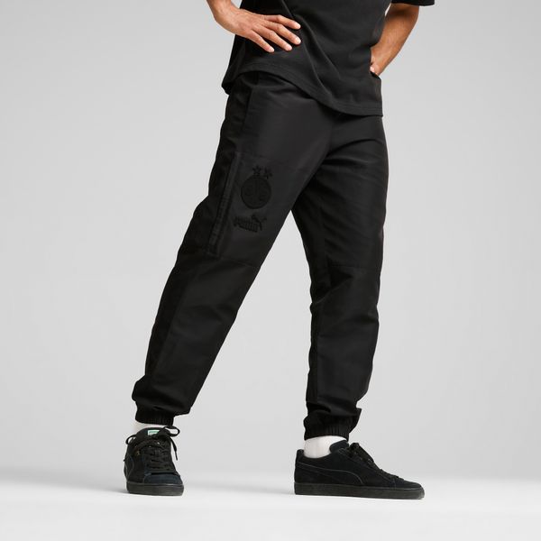 PUMA Men's Puma Borussia Dortmund ftbl MONOCHROME Pants, Black, Size S, Clothing