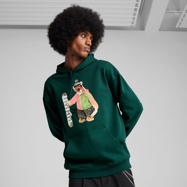 PUMA Men's Puma Christmas Sweater Unisex, Green, Size S, Clothing