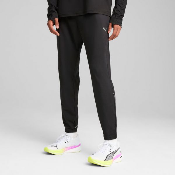 PUMA Men's Puma CLOUDSPUN Tapered Running Pants, Black, Size XL, Clothing