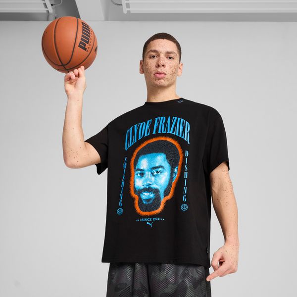 PUMA Men's Puma Clyde Forever Basketball T-Shirt, Black, Size XS, Clothing
