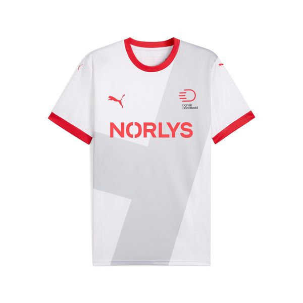 PUMA Men's Puma Danish Handball Federation 24/25 Away Jersey, White, Size L, Clothing