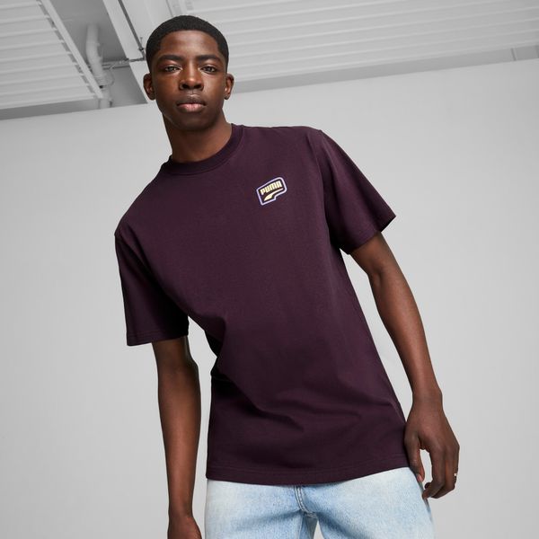 PUMA Men's Puma DOWNTOWN Relaxed Graphic T-Shirt, Purple, Size L, Clothing