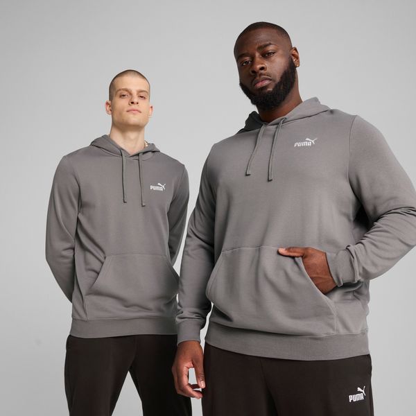 PUMA Men's Puma Essentials Small No. 1 Logo Hoodie, Gray, Size S, Clothing