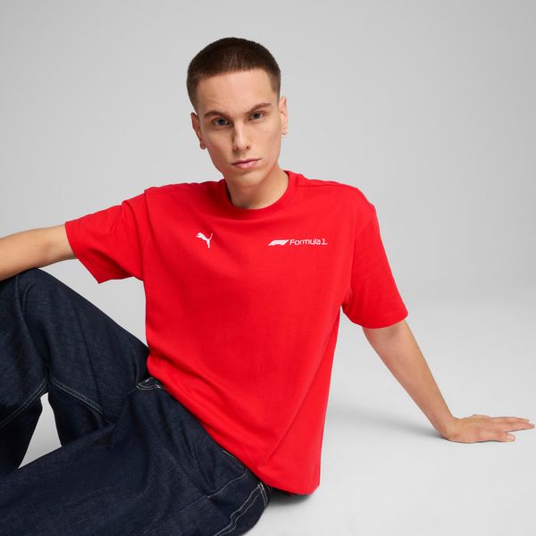PUMA Men's Puma F1® ESS+ Relaxed Graphic T-Shirt, Red, Size XXL, Clothing