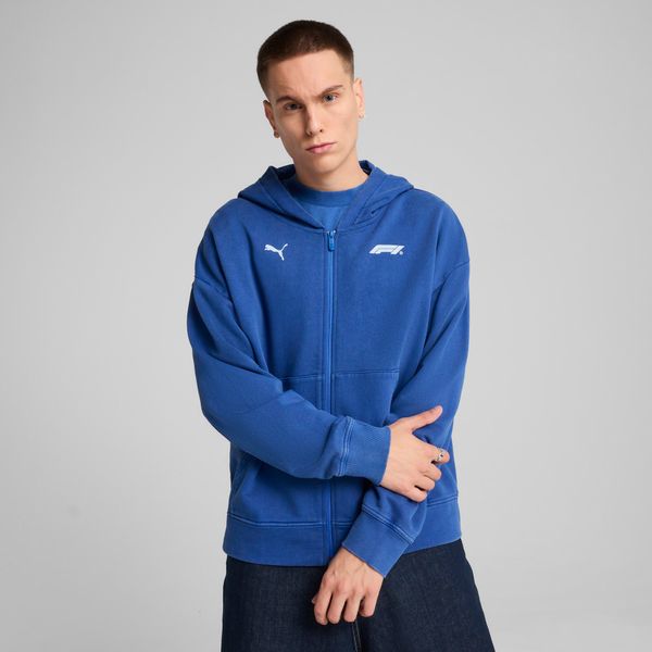 PUMA Men's Puma F1® Graphic Fullzip Hoodie, Blue, Size XL, Clothing