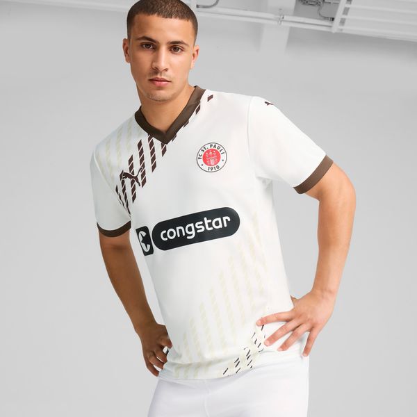 PUMA Men's Puma FC St. Pauli 24/25 Away Jersey, White, Size XS, Clothing