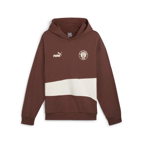 PUMA Men's Puma FC St. Pauli ftbl CULTURE+ Hoodie, Brown, Size XS, Sport