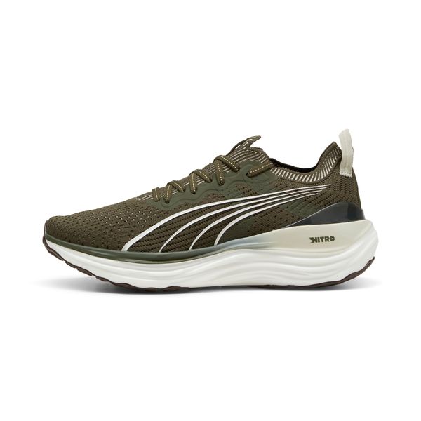 PUMA Men's Puma Forever Run NITRO Knit's Running Shoes, Green, Size 47, Shoes