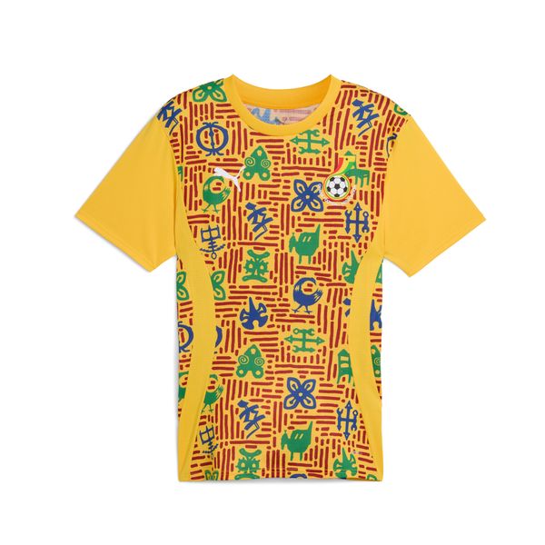 PUMA Men's Puma Ghana Pre-match Jersey, Yellow, Size L, Sport