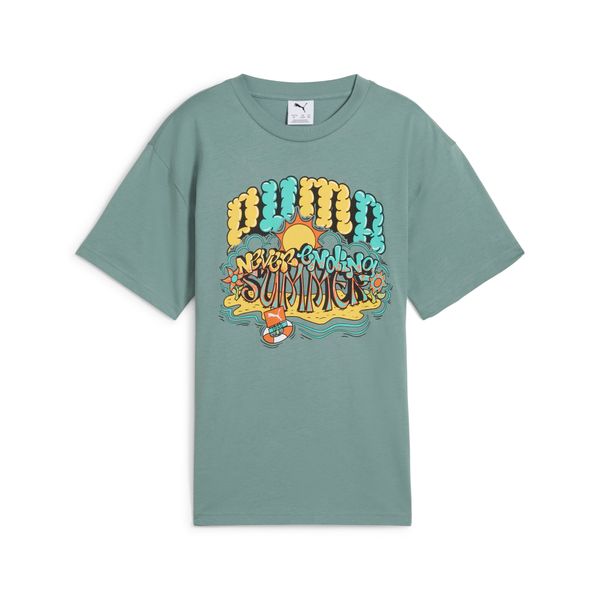 PUMA Men's Puma Graphics Tee III Youth, Green, Size 15-16Y, Shop