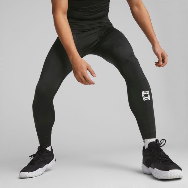 PUMA Men's Puma Hoops Team Baselayer Basketball Tights, Black, Size XL, Men