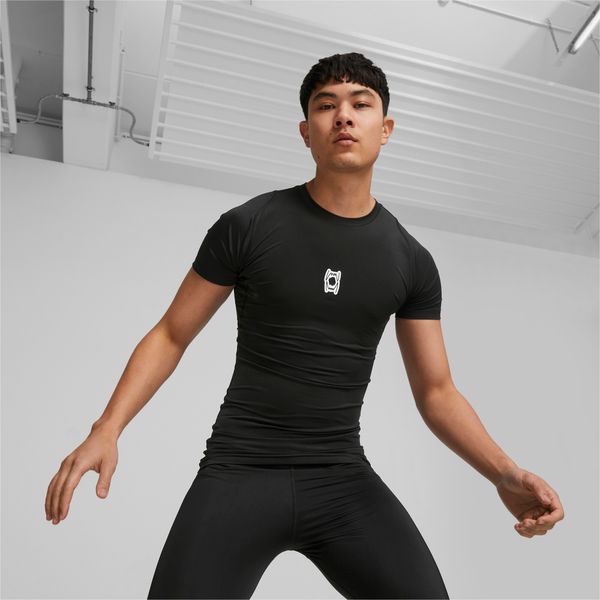 PUMA Men's Puma Hoops Team Basketball T-Shirt, Black, Size L, Clothing