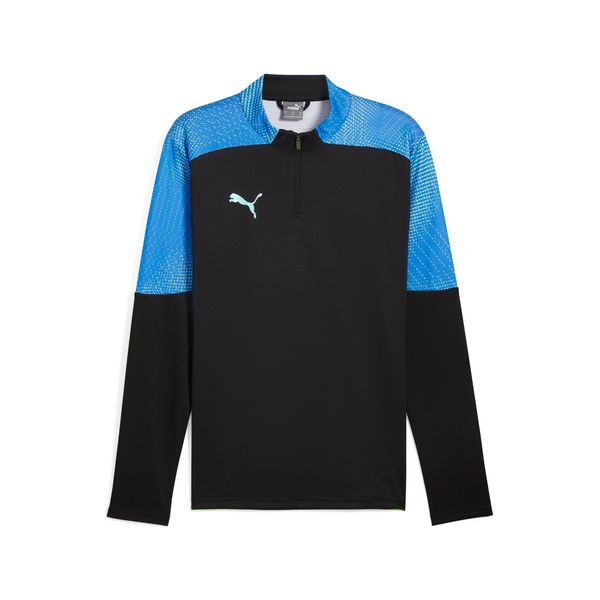 PUMA Men's Puma individual FINAL Quarter-Zip Top, Black, Size M, Sport
