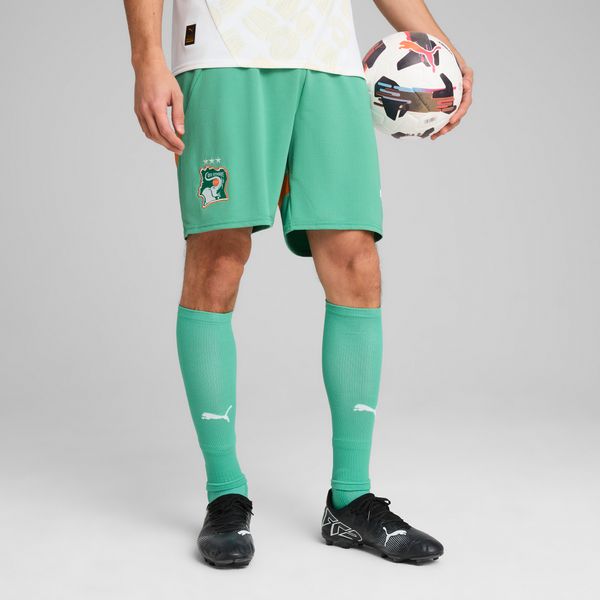 PUMA Men's Puma Ivory Coast 2025 Shorts, Green, Size XXL, Clothing
