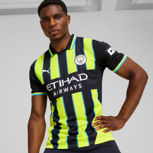 PUMA Men's Puma Manchester City 24/25 Away Jersey, Blue, Size 3XL, Clothing