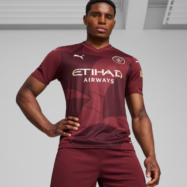 PUMA Men's Puma Manchester City 24/25 Third Jersey, Red, Size 3XL, Clothing