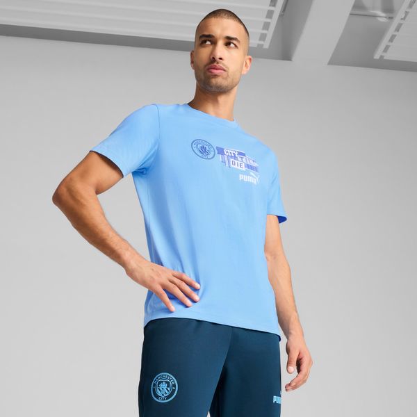PUMA Men's Puma Manchester City ftbl NRGY T-Shirt, Blue, Size 3XL, Clothing