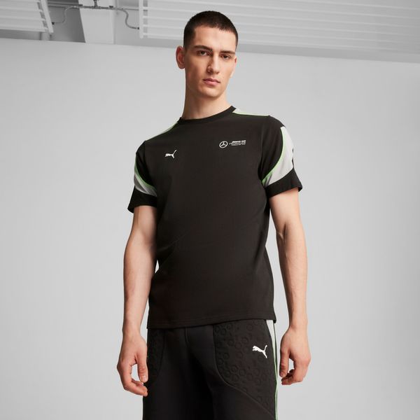 PUMA Men's Puma Mercedes-AMG Petronas F1Â® MT7+ T-Shirt, Black, Size XS, Clothing