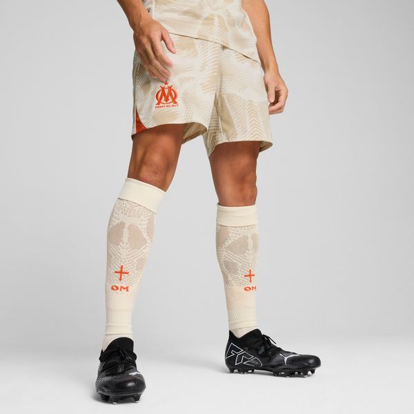 PUMA Men's Puma Olympique de Marseille 24/25 Goalkeeper Shorts, White, Size M, Clothing