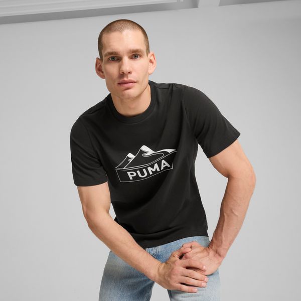 PUMA Men's Puma OPEN ROAD Graphic T-Shirt, Black, Size S, Clothing