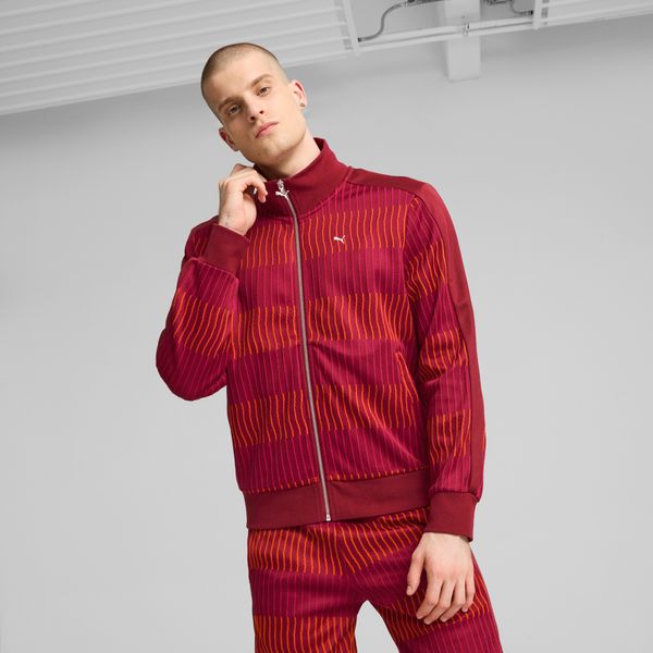 PUMA Men's Puma Players Lane T7 Jacket, Red, Size XS, Clothing