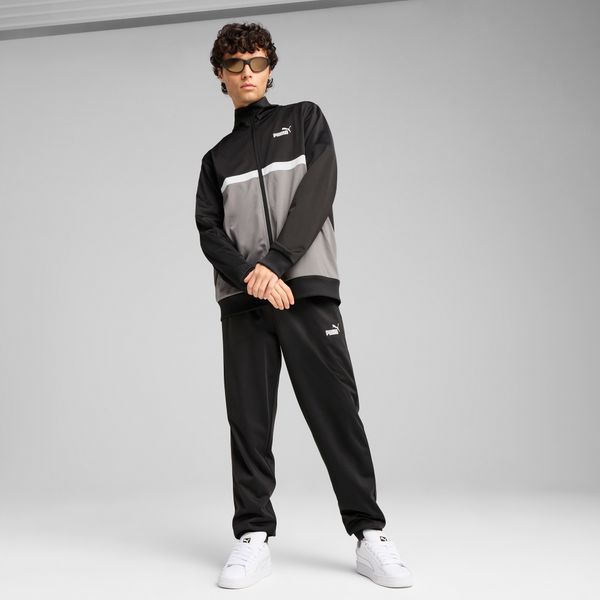 PUMA Men's Puma Poly Colourblock Tracksuit, Black, Size XXL, Clothing