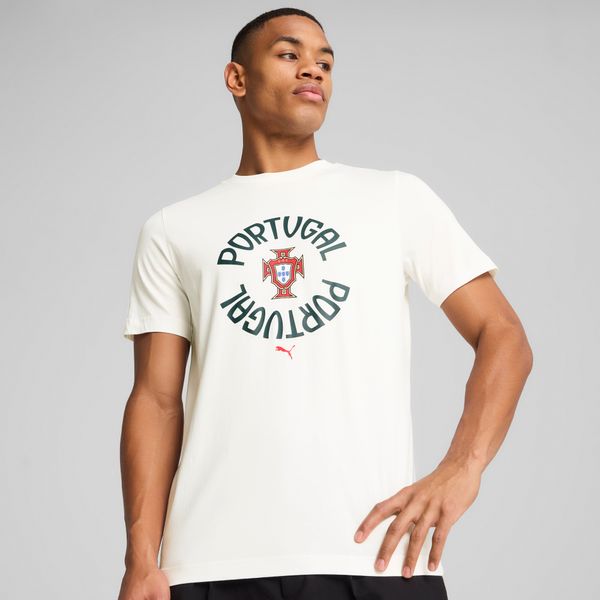 PUMA Men's Puma Portugal ftbl NRGY T-Shirt, White, Size XL, Clothing