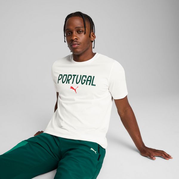 PUMA Men's Puma Portugal ftbl NRGY T-Shirt, White, Size XL, Clothing
