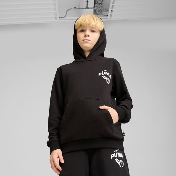 PUMA Men's Puma Posterize Basketball Hoodie Youth, Black, Size 5-6Y, Clothing
