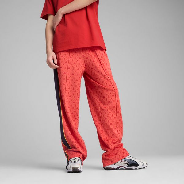 PUMA Men's Puma ROAD TO UNITY Graphic Relaxed Track Pants, Red, Size XS, Clothing