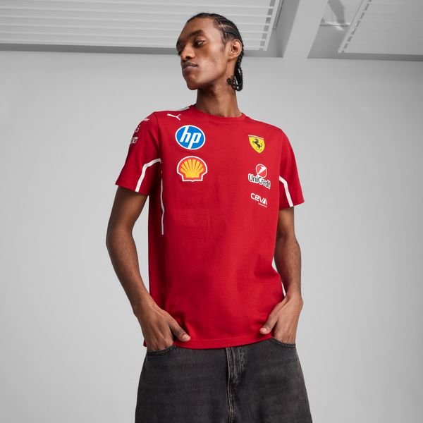 PUMA Men's Puma Scuderia Ferrari HP 2025 Team T-Shirt, Red, Size S, Clothing