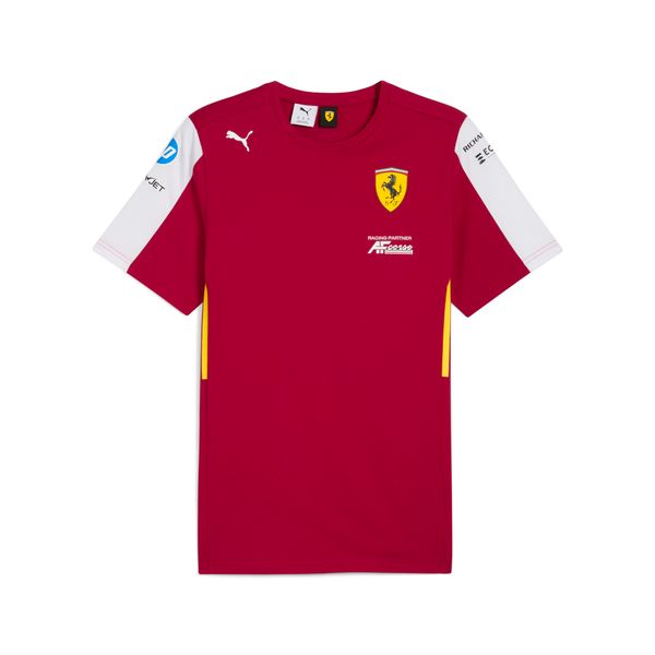 PUMA Men's Puma Scuderia Ferrari LMH Replica T-Shirt, Red, Size L, Clothing