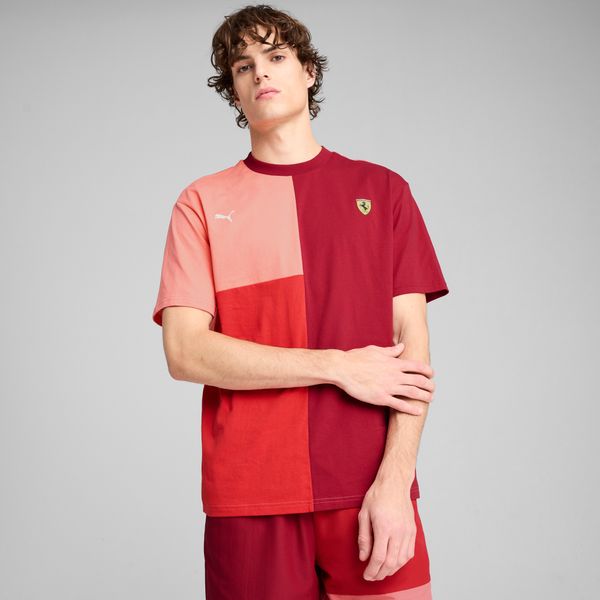 PUMA Men's Puma Scuderia Ferrari Race Lifestyle T-Shirt, Red, Size XL, Clothing