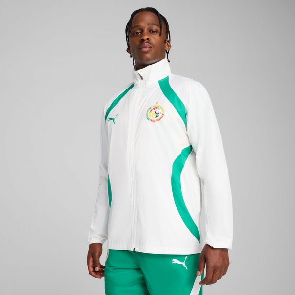 PUMA Men's Puma Senegal 2025 Pre-match Woven Jacket, White, Size XXL, Clothing