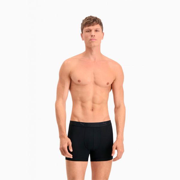 PUMA Men's Puma Sport's Microfiber Boxers 2 Pack, Black, Clothing