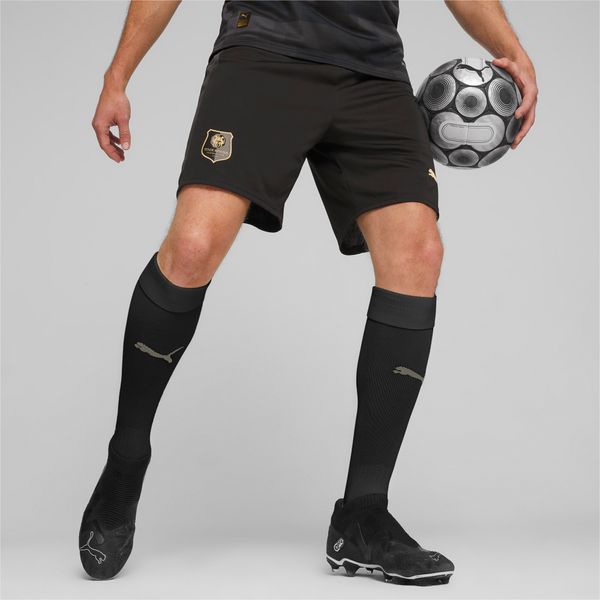 PUMA Men's Puma Stade Rennais F.C. Football Shorts, Black, Size M, Clothing