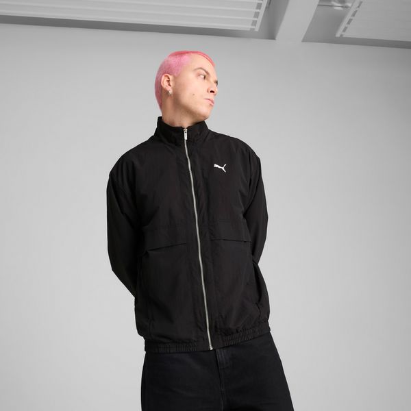 PUMA Men's Puma Style Windbreaker Jacket, Black, Size M, Clothing