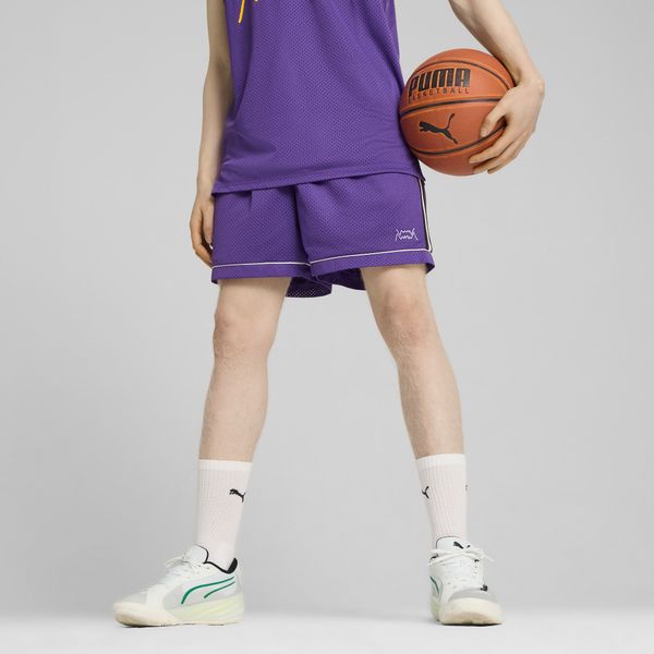 PUMA Men's Puma The Classics Basketball Shorts, Purple, Size XS, Clothing